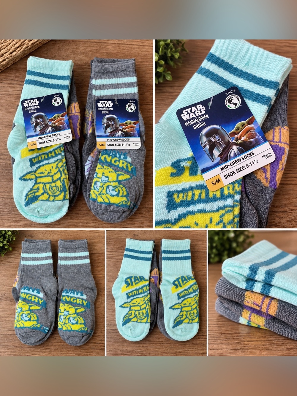 Star Wars Mandalorian Kids Socks 🧦 5-11.5
